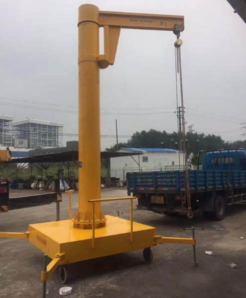 移動式懸臂吊閑置鎖止狀態